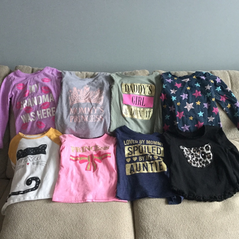 8pc lot of 2T long sleeve girls tops
